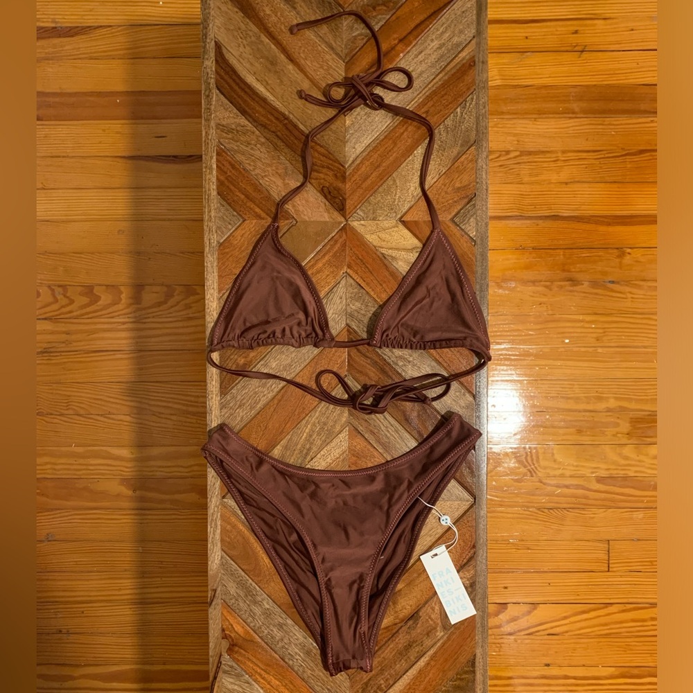 Women’s Frankie’s Bikinis Bikini Set, Size : Large , Color: Brown, New W/ Tag!!!